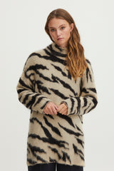 Pullover Asta in Black/ Sand Animal