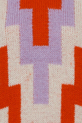 Pullover Donatella in Creme/Cherry/Purple Pattern