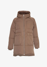 Daunenmantel Pavine Hood in Chocolat Chip