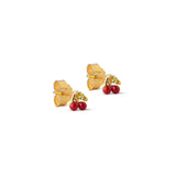 Ohrring Cherry in Gold/ Red