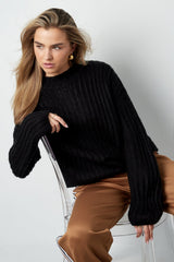Strickpullover Alma in Schwarz