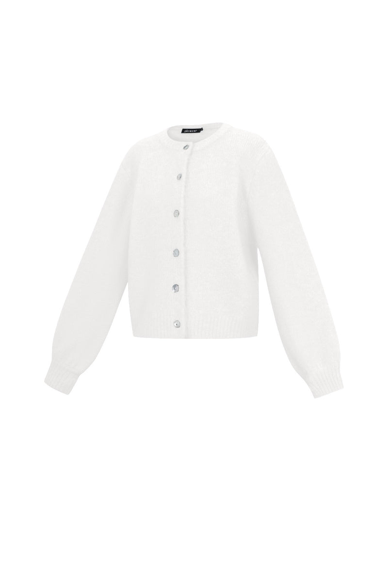 Strickjacke in Weiß