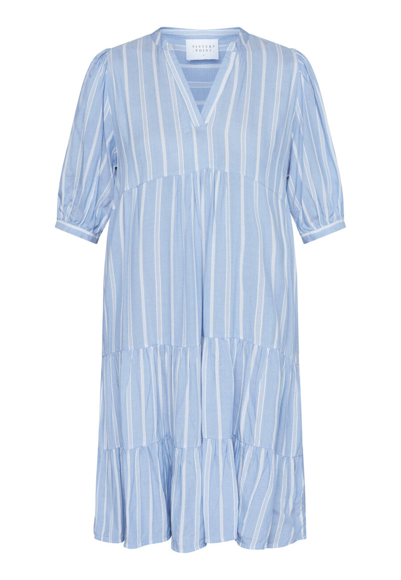 Kleid Ibon in Blue/Cream
