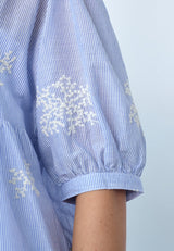 Kleid Ibon in Blau mit Blumenmuster