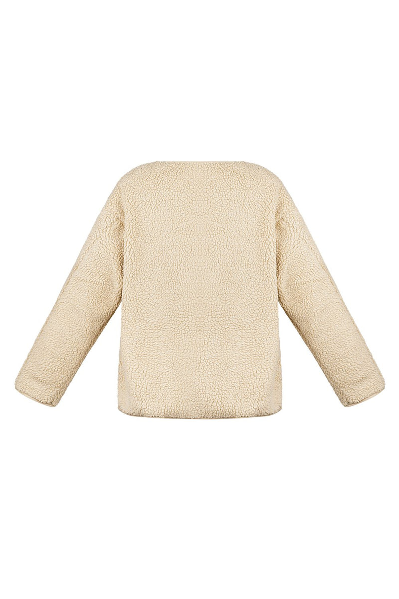 Jacke Teddy in Beige