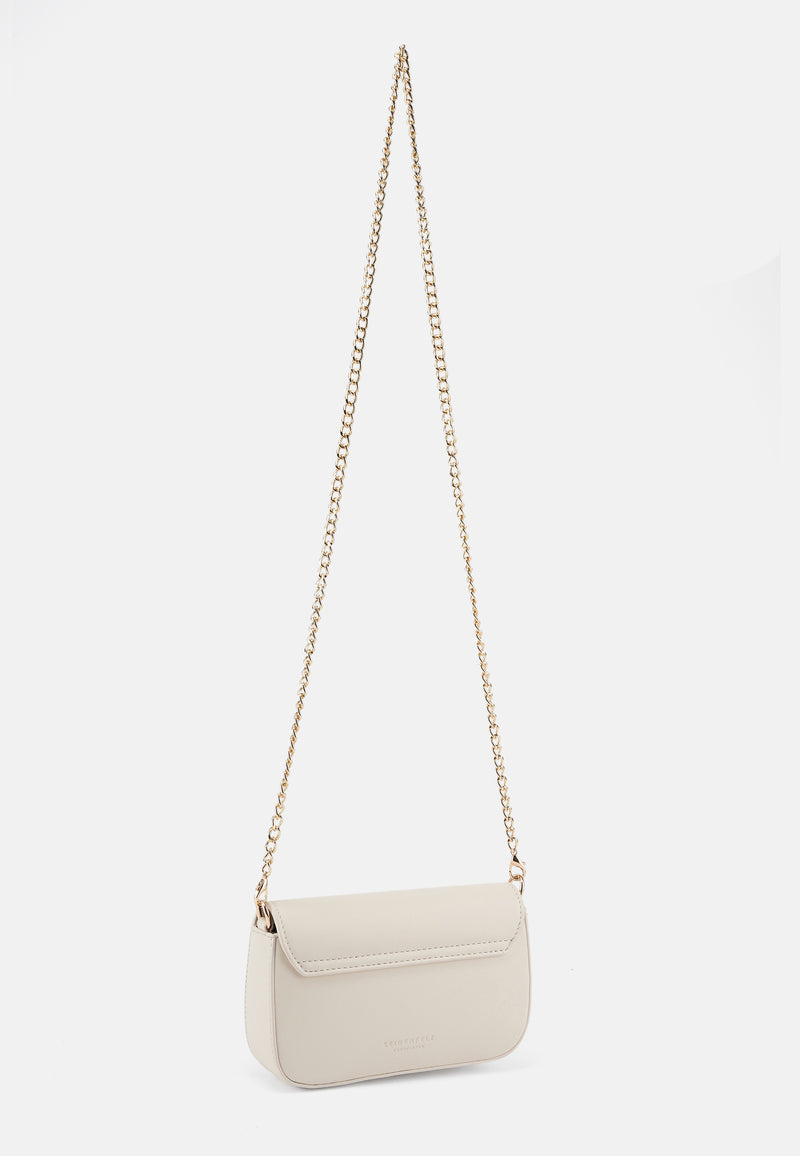Crossbody-Tasche mit Kette VANJA - Beige