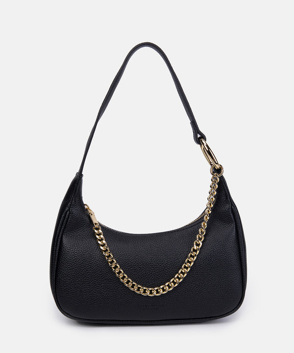 Schultertasche Svedala in Black/Gold