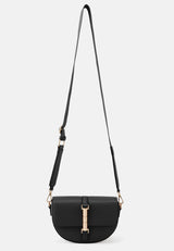 Crossbody Tasche Loviisa Saddle in Schwarz