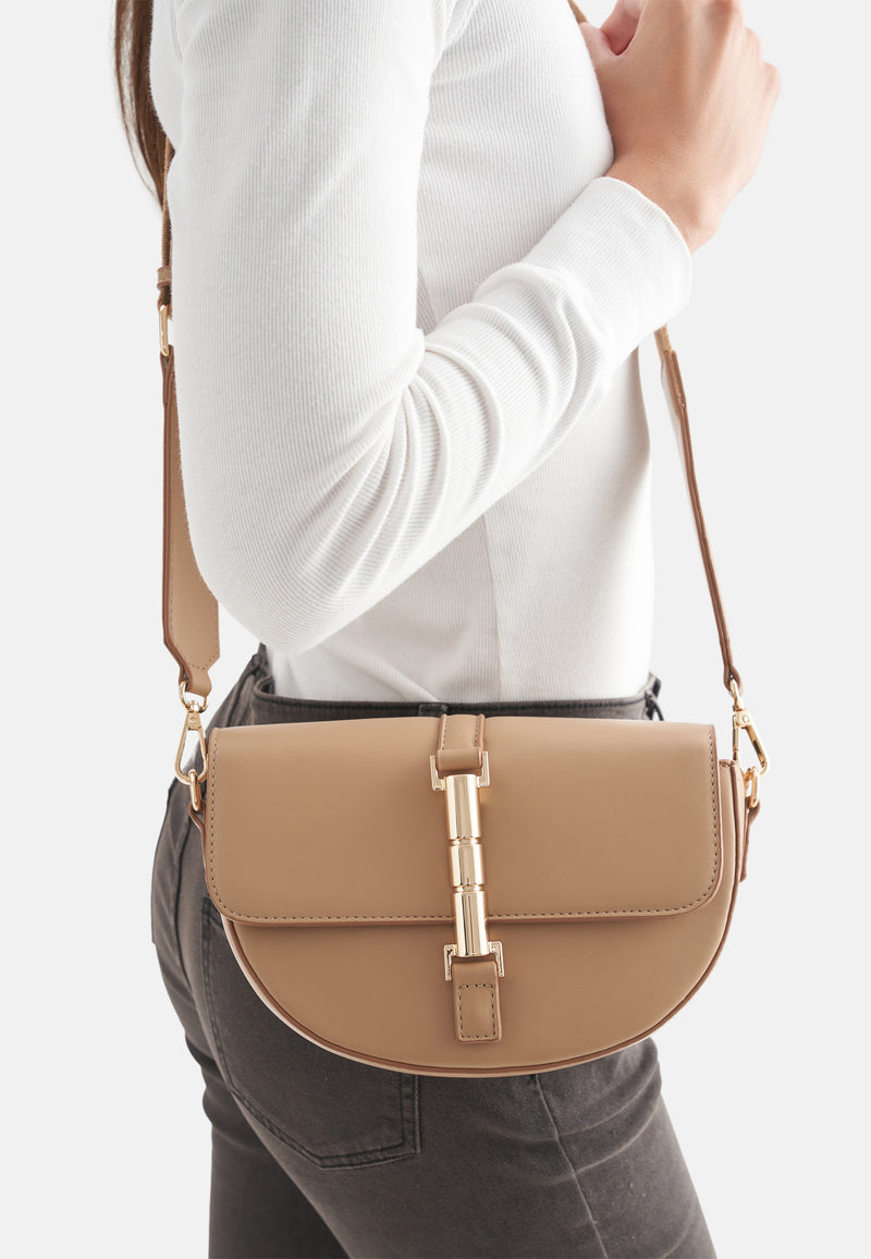 Crossbody Tasche Loviisa in Coffee & Cream