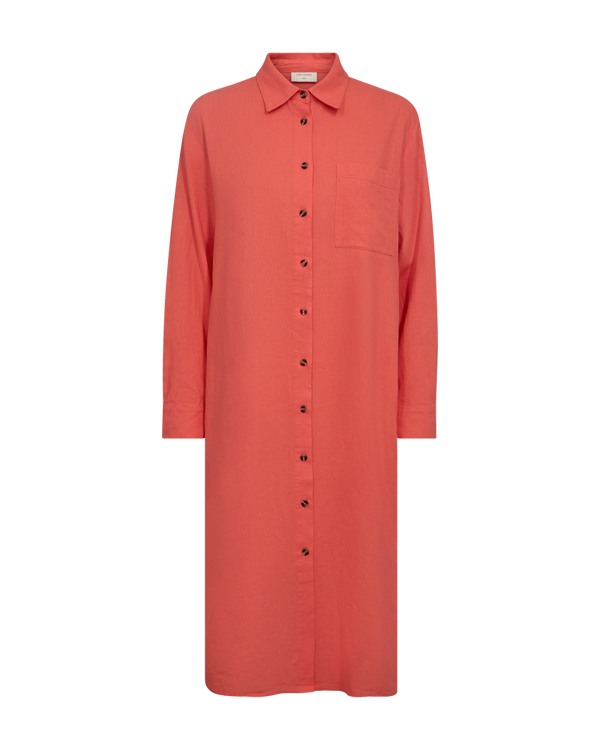 Leinenkleid Lava in Coral