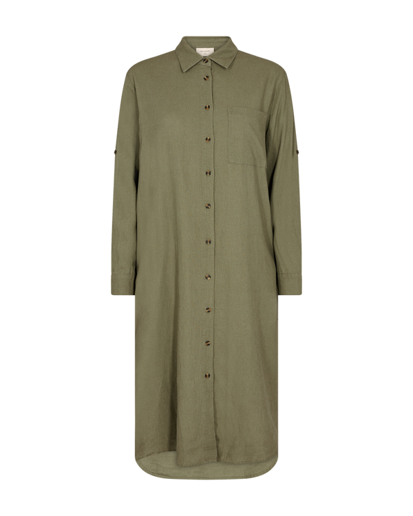 Leinenkleid Lava in Grün