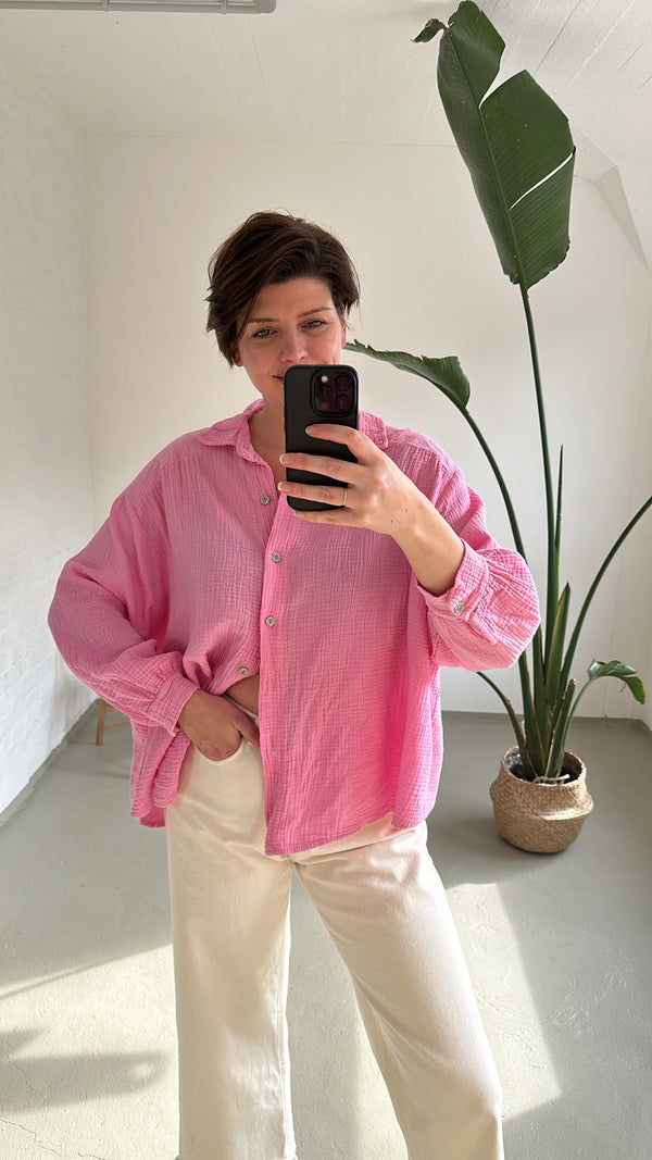 Musselin Bluse in Pink