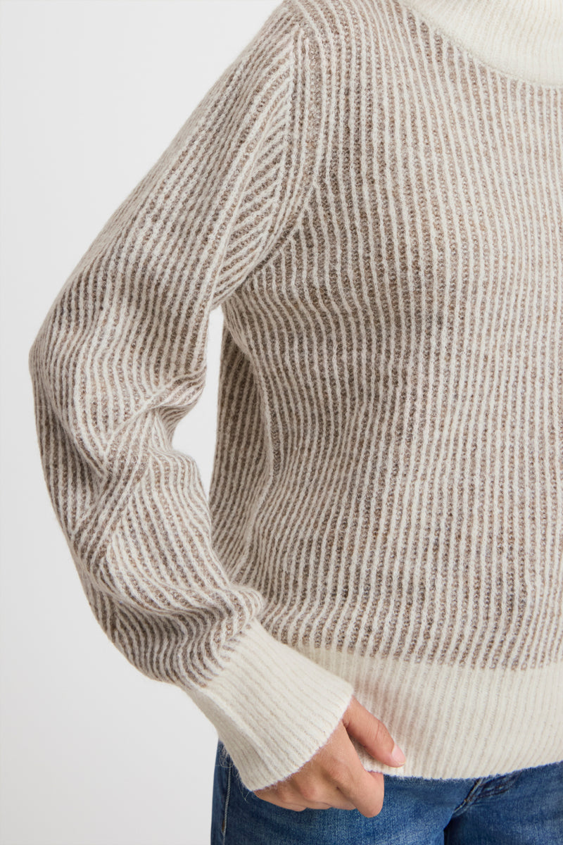 Pullover Kamara Stripe in Fungi