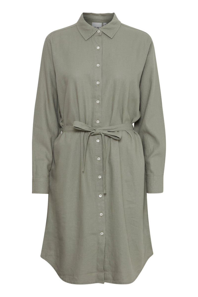 Blusenkleid Lino in Vetiver