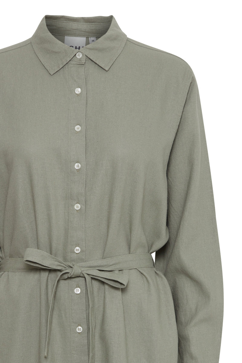 Blusenkleid Lino in Vetiver