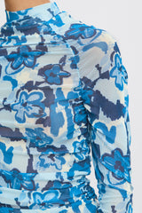 Shirt Odessy in Strong Blue Flower