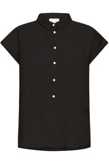 Kurzarmbluse Linno in Schwarz