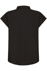 Kurzarmbluse Linno in Schwarz