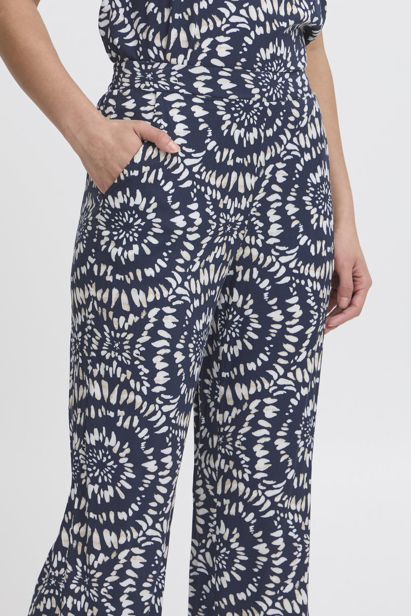 Gemusterte Sommerhose aus Viskose - Modell Aya