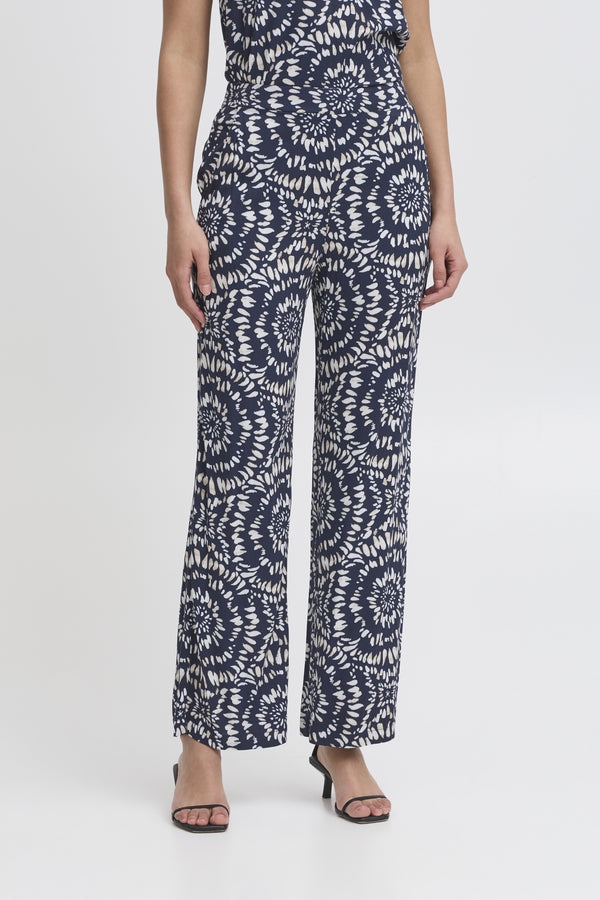 Gemusterte Sommerhose aus Viskose - Modell Aya