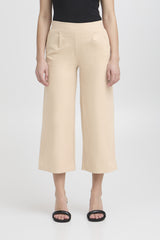 Jersey-Culotte in Beige – Baumwollmix, Modell Kate Denerim