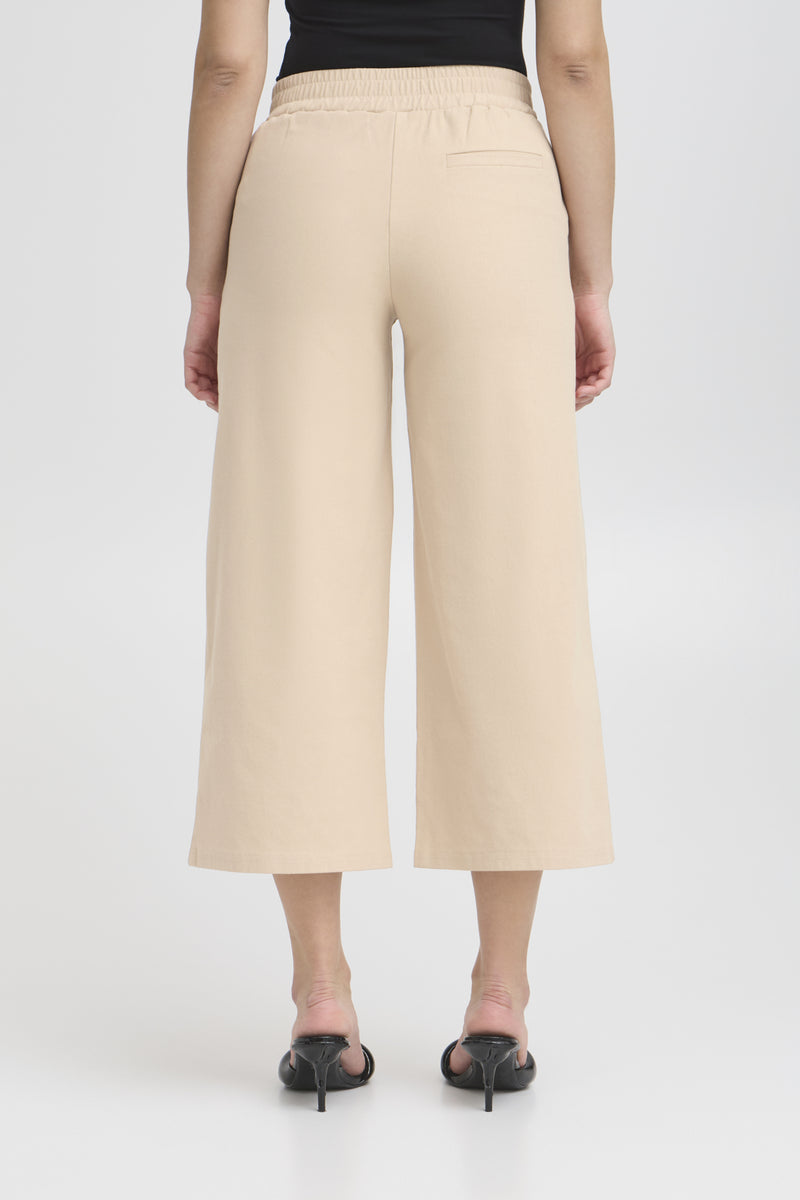 Jersey-Culotte in Beige – Baumwollmix, Modell Kate Denerim
