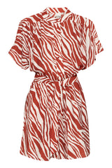 Kurzarm-Jumpsuit mit Zebra-Print – Modell Yardeen aus LENZING™ ECOVERO™