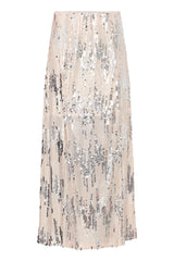 Glitzer-Pailletten-Rock Beige –  Modell Maulina