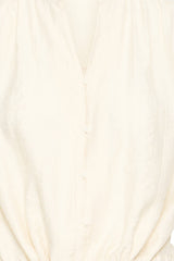 Kurzarmbluse Elvias in Beige