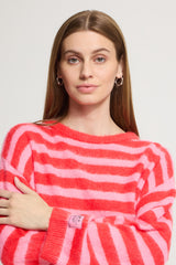 Strickpullover Blush LS in Poinsettia