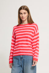 Strickpullover Blush LS in Poinsettia