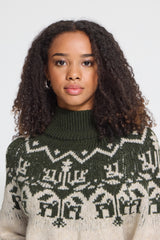 Pullover Nalas in Rosin With Oatmeal Melange