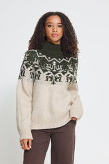 Pullover Nalas in Rosin With Oatmeal Melange