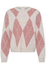 Pullover Fenster LS in Oatmeal