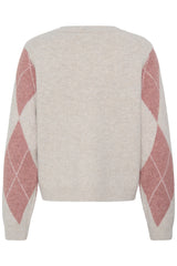 Pullover Fenster LS in Oatmeal