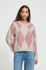 Pullover Fenster LS in Oatmeal