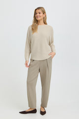 Pullover Eretta in Oatmeal Melange