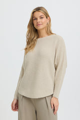 Pullover Eretta in Oatmeal Melange