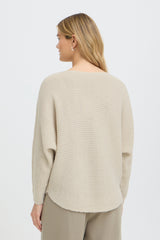 Pullover Eretta in Oatmeal Melange