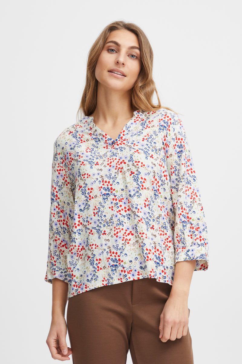 Bluse Flowy in Birch Flower