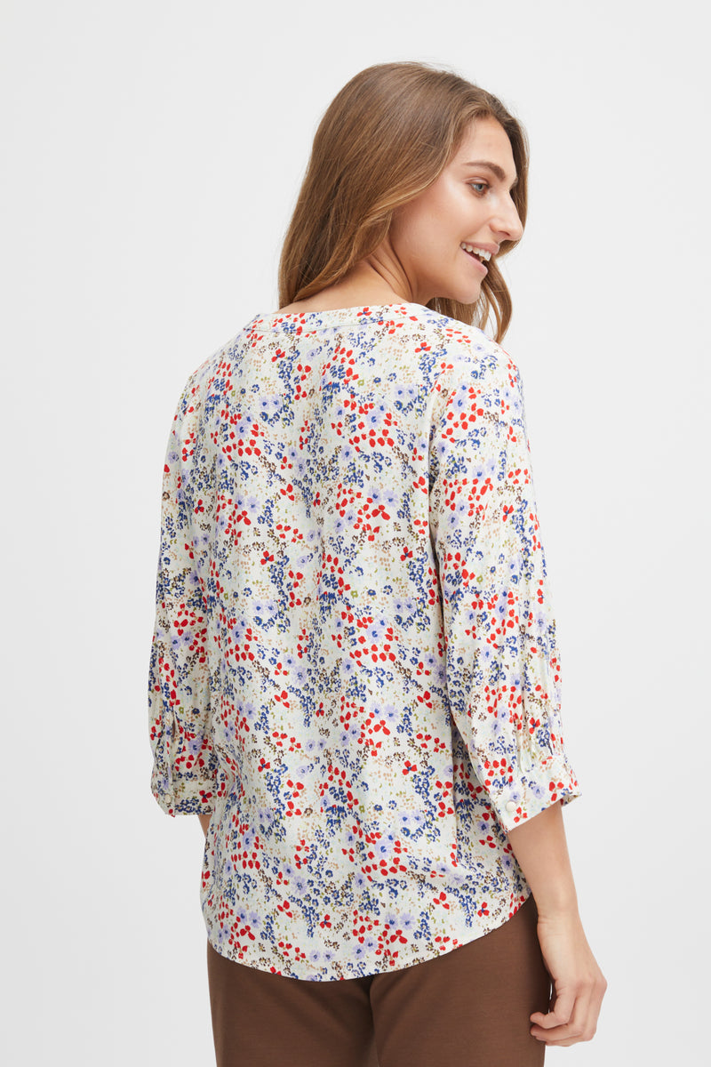 Bluse Flowy in Birch Flower