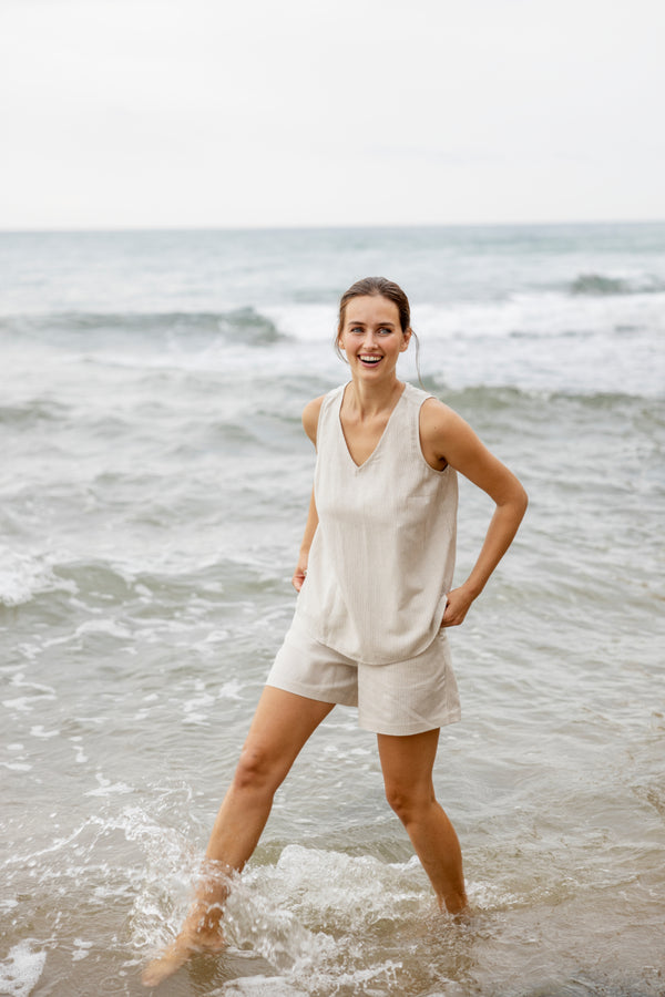 Shorts Lin in Birch Mix