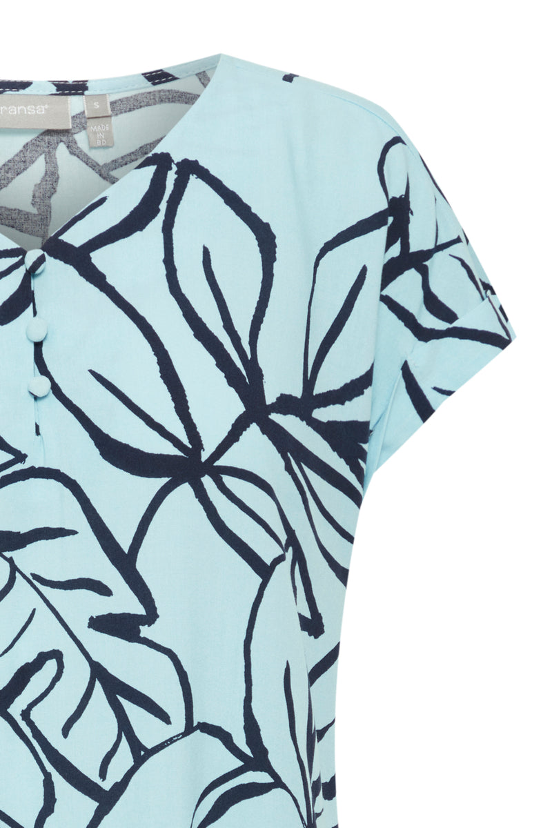 T-Shirt Relax in Cool Blue AOP
