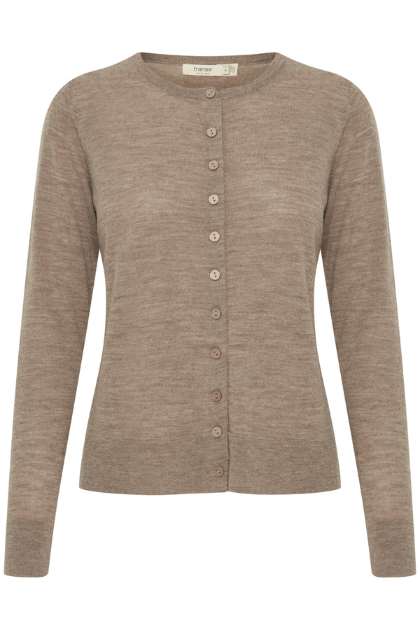 Cardigan Woolina in Walnut Melange