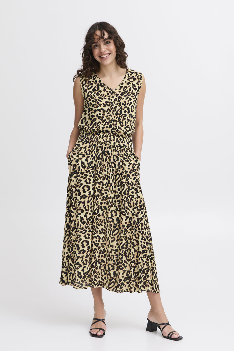 Leopard-Midirock „Ease“ – 100% Viskose (LivaEco™)