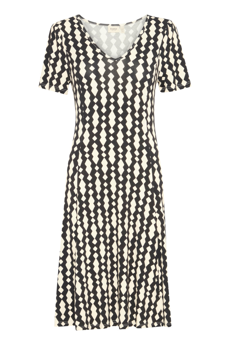 Kleid Dottie – Grafischer Style trifft feminine A-Linie