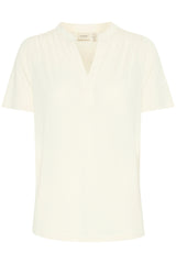 T-Shirt mit V-Ausschnitt JOSLEYN – Modal in Weiß