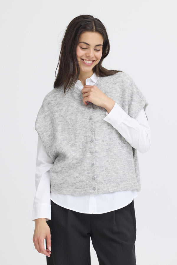 Cardigan Sanny Kurzarm in Grau
