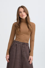 Pullover Pamila Roll Neck in Tiger's Eye Melange