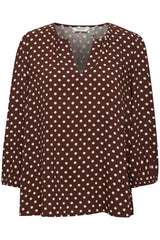 Bluse Josa Loose in Chicory Coffee